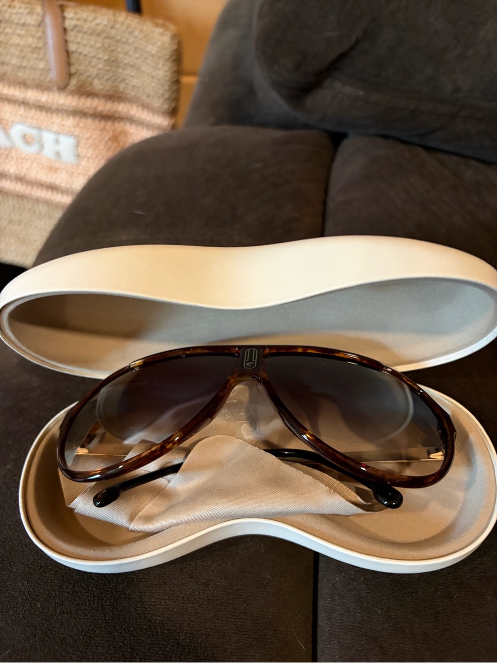 Carrera Women's Tortoiseshell Sunglasses with Brown Gradient Lenses